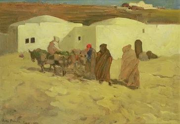 A Scene in Tunis, 1899 (panel)